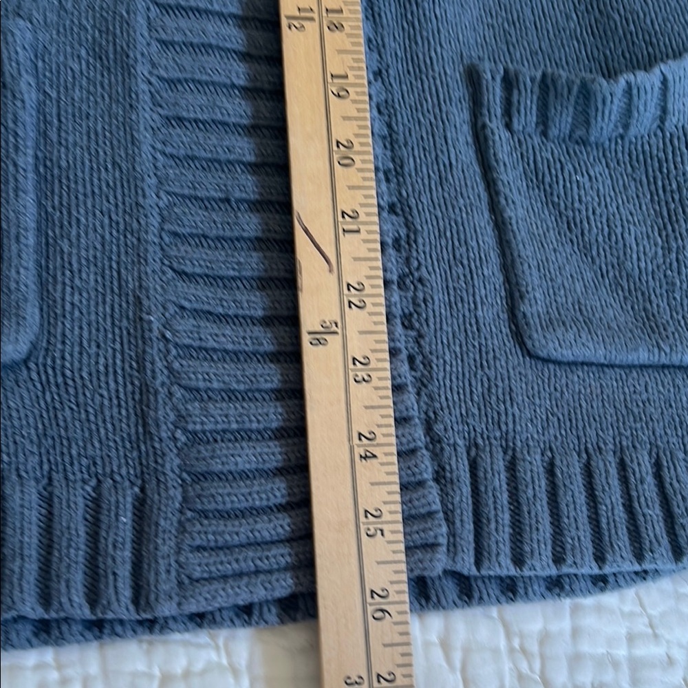 Caslon Gray and Blue Cardigan Sweater military style - Picture 6 of 8